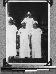 Sister Jensen and nurses, Unyamwezi, Tanzania