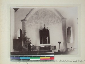 Soatanana Church, interior with altar, Betsileo, Madagascar, ca.1900