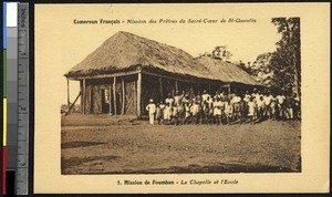 Students in front of the school, Foumban, Cameroon, ca.1920-1940