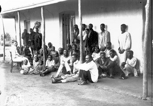 Miss von Larish with a group of indigenous patients, Elim, Limpopo, South Africa, ca. 1903-1907