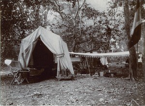 Camp along the Abana river, in Gabon