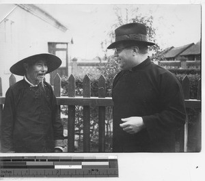 Fr. Murphy with Christian man at Shanchengzi, China, 1936