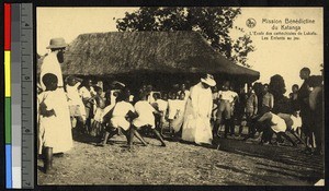 Tug-of-war at school, Congo, ca.1920-1940