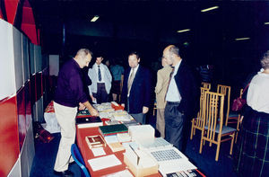 DMS's annual meeting October 1995 Frederikshavn. Aksel Birkbak presented stamps at the event