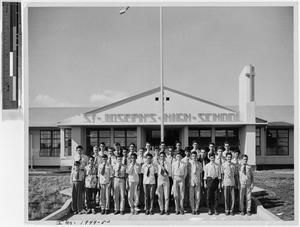 First year boys at St. Joseph's High School, Hilo, Hawaii, ca. 1949