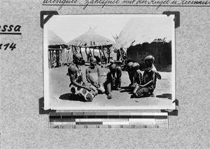 Children playing a counting game, Utengule, Tanzania