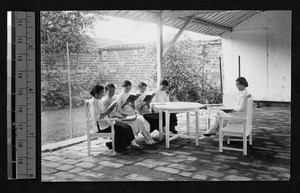 Psychology class at Ginling College, Nanjing, Jiangsu, China, ca.1920