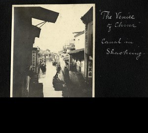 Canal in Shaoxing, Zhejiang, China, ca. 1885