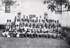 Group of boys scouts in Diego-Suarez, Madagascar