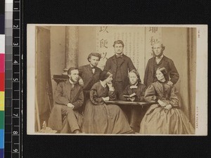 Group portrait of first missionaries of the China Inland Mission, England, 1865