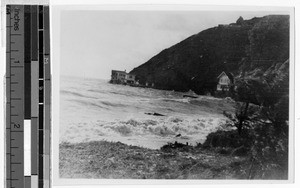 Lanakai Beach after tidal wave, Laniaki, Hawaii, April 1946