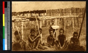 Children harvesting beans, Gingungi, Congo, ca.1920-1940