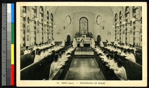 Seminarians attend Mass, Japan, ca.1920-1940