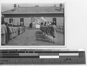 Students of the school at Shanchengzi, China, 1935