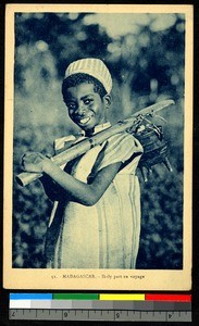 Carrying the kettle, Madagascar, ca.1920-1940