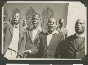 Chorus singers, Chogoria, Kenya, December 1949