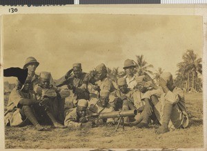 Machine gun training, Dar es Salaam, Tanzania, 1918