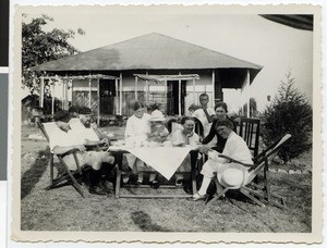 Hermannsburg missionaries visiting Swedish mission station, Najo, Ethiopia, ca.1930