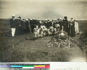 Alma Jensen's funeral, Mangarano, Madagascar, 1918-07-06