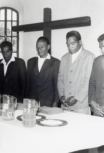 Deacons getting ready to give the Holy Communion