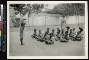 Borwnies and cubs in playground, Accra, Ghana, 1926