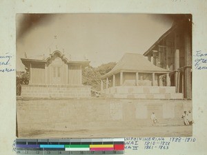 Kings' and Queens' graves in Antananarivo, Madagascar, ca.1900