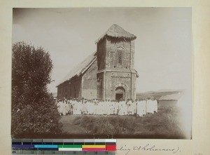 Ilempona Church, exterior view, Antanifotsy, Loharano district, Madagascar, ca.1900