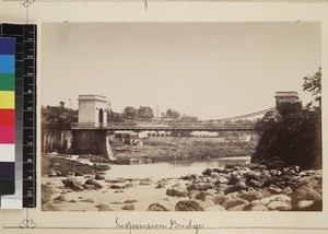 View of bridge over river, Mauritius, ca. 1870