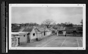 Tennis court, Yenching University, Beijing, China, 1923