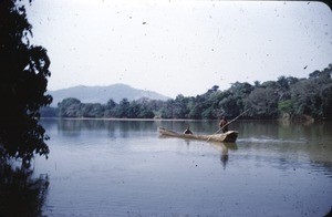 Men in pirogue, Centre Region, Cameroon, 1953-1968