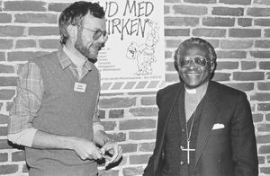 DMS'S national congress 1984 Aarhus. The South African civil rights activist Bishop Desmond Tut