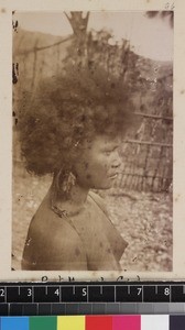 Profile portrait of indigenous woman, Papua New Guinea, ca. 1890