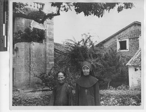 A native sister and her aunt at Jiangmen, China, 1948