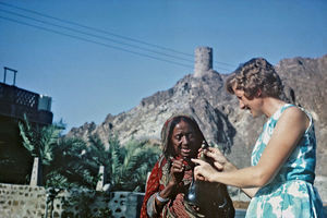 Missionary nurse Signe Jung at the American Mission Hospital in Muscat, Oman, 1968