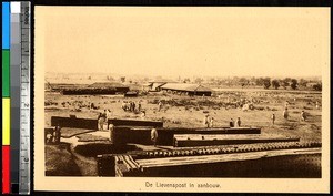 Lievens Missionary Post under construction, Chota Nagpur Plateau, India, ca.1920-1940