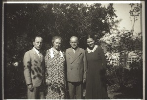 23. Oct. 1936 on leaving Hong Kong (now in Hoschuwan). Rev. Stöckle and Mrs Stöckle née Neubacher