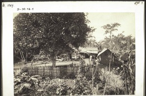 General view of the provisional mission compound in Kumase. 1897