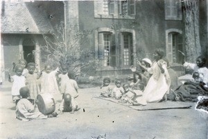 Games in the leper-house of Manankavaly, in Madagascar