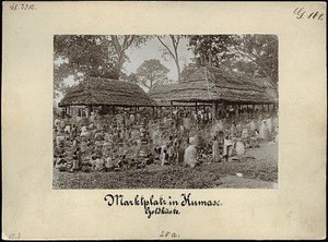 Market square in Kumase, Gold Coast