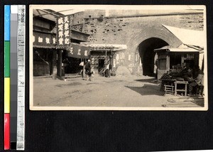 Town wall with gate, China, ca.1931-1934