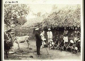 "Indian christian preaching to the parias (outcastes)."