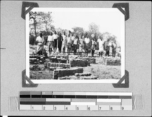 Workers lining up, Nyasa, Tanzania, 1935