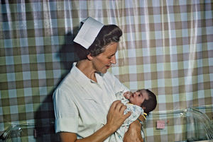 Missionary nurse Anne Lise Jensen at the American Mission Hospital in Bahrain