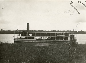 Boat on the Ogooue river, in Gabon