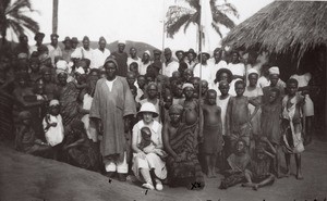 Missionary woman with a catechist, in Cameroon