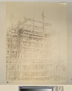 Construction on the new church, Shenyang, China, 1889