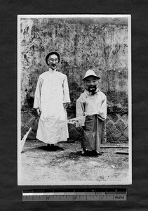 Props for a parade display about cholera, Fuzhou, Fujian, China, ca.1911-1913