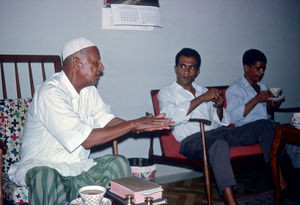 Mubarak Ibrahim conducting Bible Study in the Reading Room of the Church in 1966