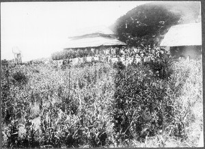 People in front of the church, Wudee, Tanzania, ca.1911-1914