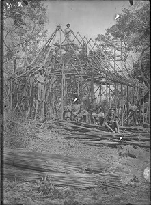 Chapel under construction, Mhinga, South Africa, 1901